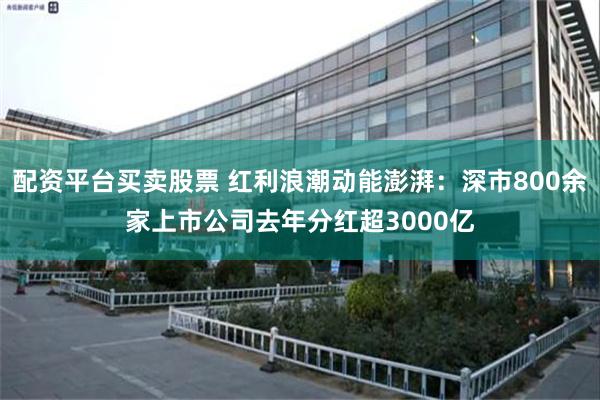 配资平台买卖股票 红利浪潮动能澎湃：深市800余家上市公司去年分红超3000亿
