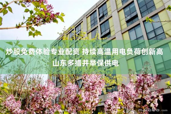 炒股免费体验专业配资 持续高温用电负荷创新高 山东多措并举保供电