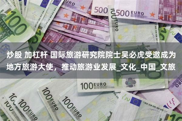 炒股 加杠杆 国际旅游研究院院士吴必虎受邀成为地方旅游大使，推动旅游业发展_文化_中国_文旅