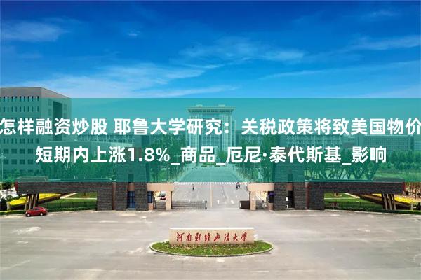 怎样融资炒股 耶鲁大学研究：关税政策将致美国物价短期内上涨1.8%_商品_厄尼·泰代斯基_影响