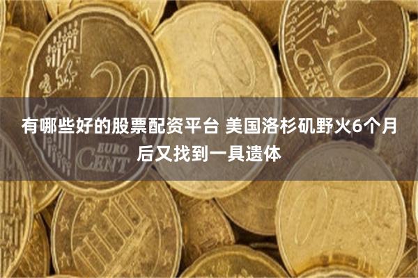 有哪些好的股票配资平台 美国洛杉矶野火6个月后又找到一具遗体