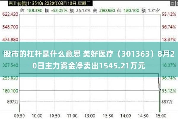 股市的杠杆是什么意思 美好医疗（301363）8月20日主力资金净卖出1545.21万元