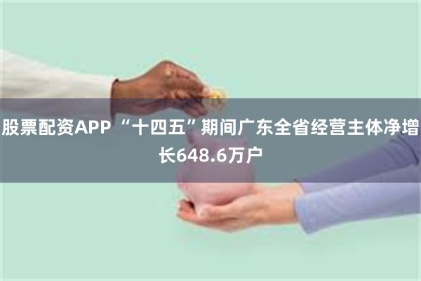 股票配资APP “十四五”期间广东全省经营主体净增长648.6万户