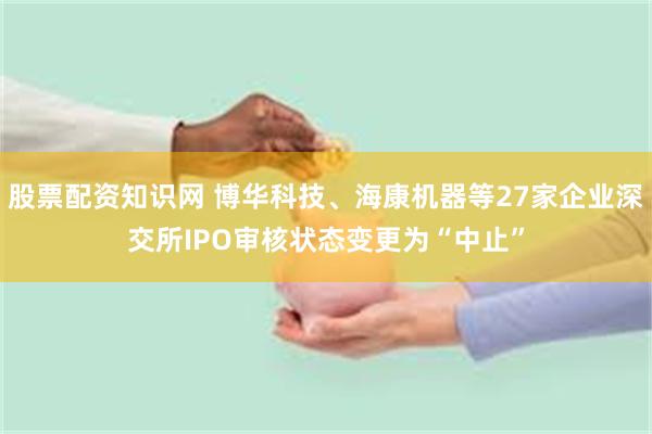 股票配资知识网 博华科技、海康机器等27家企业深交所IPO审核状态变更为“中止”