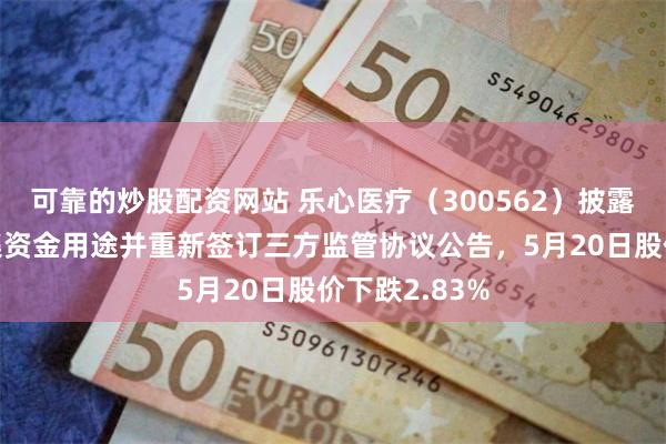 可靠的炒股配资网站 乐心医疗(300562)披露变更部分募集资金用途并重新签订三方监管协议公告,5月20日股价下跌2.83%