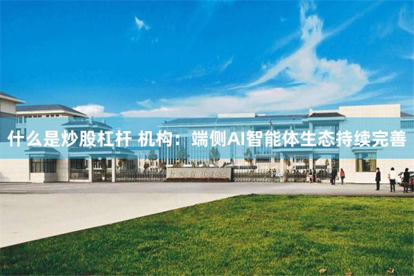 什么是炒股杠杆 机构:端侧AI智能体生态持续完善
