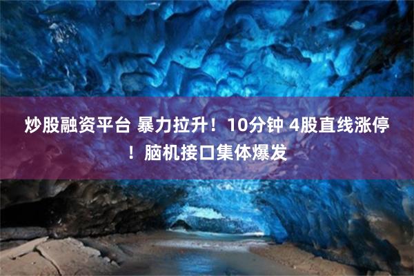 炒股融资平台 暴力拉升！10分钟 4股直线涨停！脑机接口集体爆发