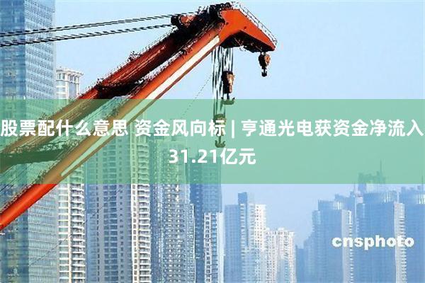 股票配什么意思 资金风向标 | 亨通光电获资金净流入31.21亿元