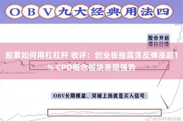 股票如何用杠杠杆 收评：创业板指震荡反弹涨超1% CPO概念板块表现强势