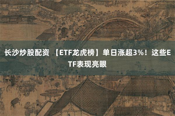 长沙炒股配资 【ETF龙虎榜】单日涨超3%！这些ETF表现亮眼