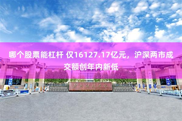 哪个股票能杠杆 仅16127.17亿元，沪深两市成交额创年内新低