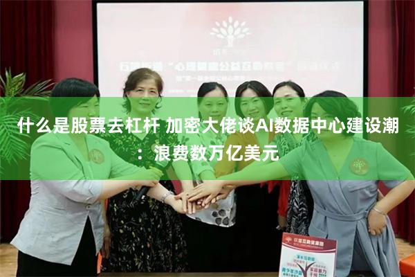 什么是股票去杠杆 加密大佬谈AI数据中心建设潮:浪费数万亿美元